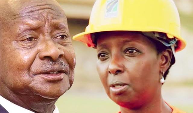 President Yoweri Museveni and UNRA ED Allen Kagina