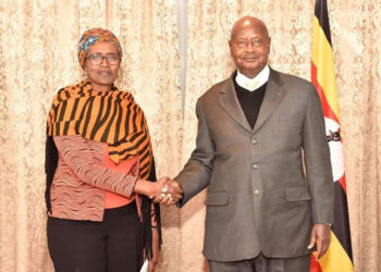 UNAIDS Chief Winnie Byanyima with President Museveni