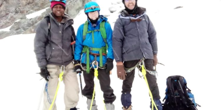 Daily Monitor journalist Franklin Ezaruku and other hikers made it to the top of the Rwenzoris