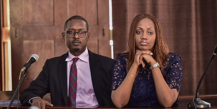 Mathew Kanyamunyu and Cynthia Munangwari in court