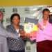 L-R: UNEB Executive Secretary Dan Odongo, UNEB Chairperson Prof Mary Okwakol and Education Minister Janet Museveni releasing the 2019 PLE results