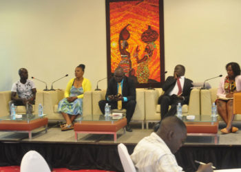 Panel discussion during the launch of a preliminary report —Uganda’s Digital ID System: A cocktail of discrimination that took place on Tuesday in Kampala.