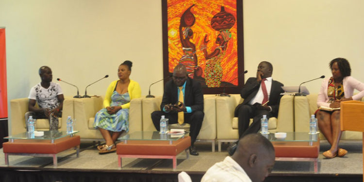 Panel discussion during the launch of a preliminary report —Uganda’s Digital ID System: A cocktail of discrimination that took place on Tuesday in Kampala.