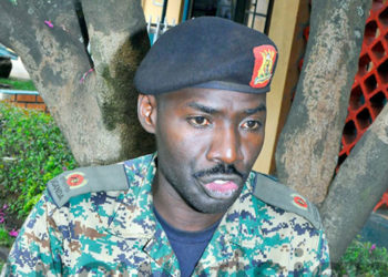 Major Bilal Katamba omwogezi we kibinja ekisooka ekya UPDF