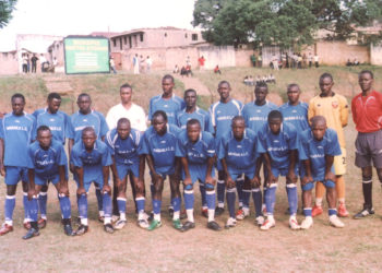 Masaka Lc Team: From Right, Herman Wasswa, Salimu Magoola (Goalkeeper), Constiano Muziba (Striker), Aloysious Lubega, Stuart Nyombi, Augustine Walusimbi (Defender), Bugembe Ashadu (Goalkeeper), Livingstone Lugemwa, Ronald Lukungu, Yusuf Kinene,Ndiefi Kamada (Midfielder), and Samson Ssenkoomi.