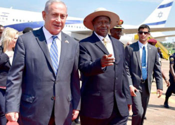 Israel Prime Minister Benjamin Netanyahu with President Museveni in 2016