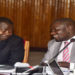 Cosase Vice Chair, Hon Kasozi(L) with Hon Paul Mwiru during the committee sitting