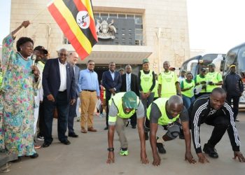 Speaker Rebecca Kadaga flags off the 'Running Out of Trees Campaign' at Parliament on Friday