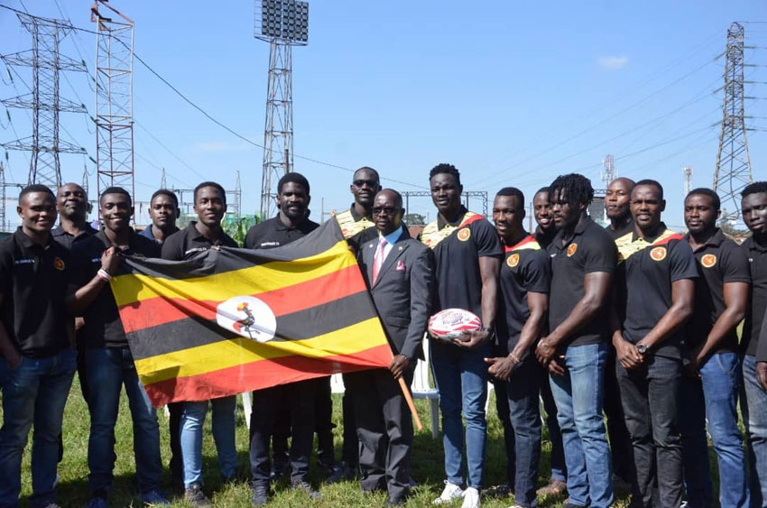 Sports Minister Obua flags off the rugby sevens squad