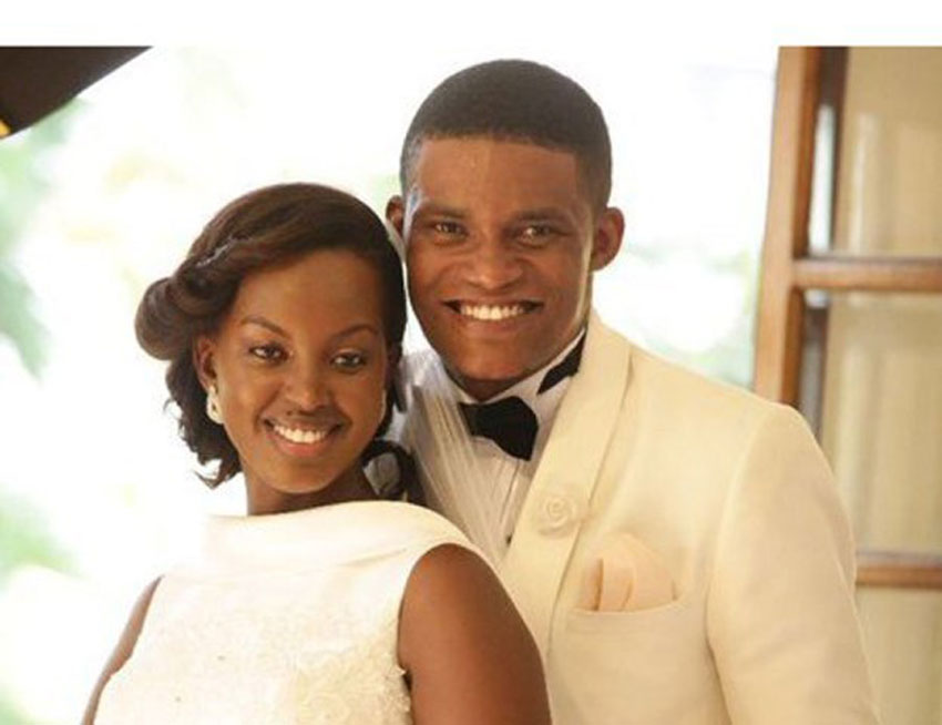 Flavia and Kabura on their wedding day in 2019