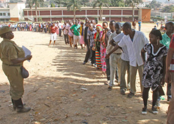 Locals voting for their LC1 leaders in 2018