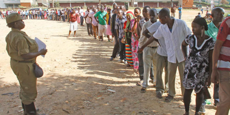 Locals voting for their LC1 leaders in 2018