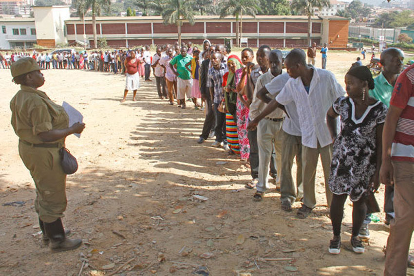 Locals voting for their LC1 leaders in 2018