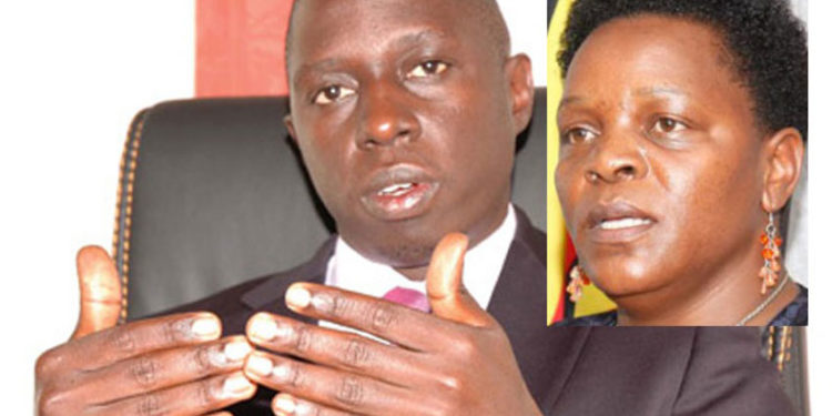 Kampala Member of Parliament Muhammad Nsereko and Gender Minister Peace Mutuuzo