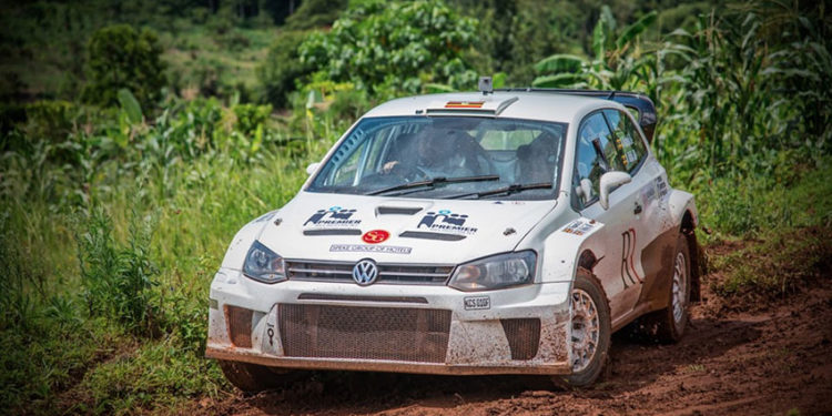 Rajiv Ruparelia in his rally car