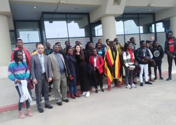 The Uganda Mission in Algiers received the 3rd Batch of the students on Algerian Scholarships. This is part of the 101 students admitted this year to study various science based programmes