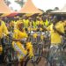 Minister Anite handing over bicycles to Women Council leaders