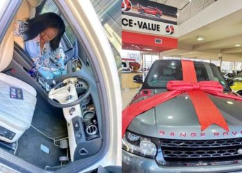 The car that Pasto Bugingo and his new lover Makula Susan allegedly donated to a dance group in South Africa