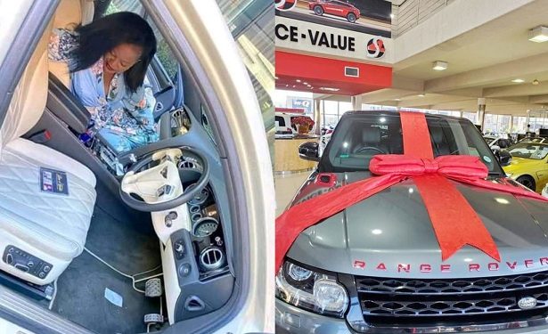The car that Pasto Bugingo and his new lover Makula Susan allegedly donated to a dance group in South Africa
