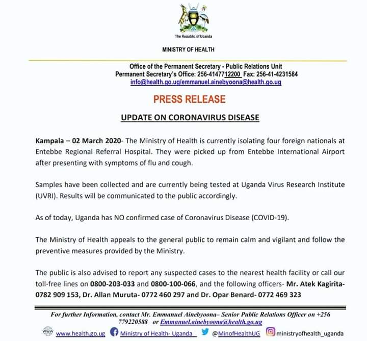 Coronavirus update