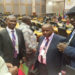 Committee Clerk Boniface Habana (left), Pan African Parliament MPs, Hon. James Kakooza (Uganda), Hon. Pupurai Togarepi (Zimbabwe) and Hon. Djibril War (Senegal) during the online child sexual exploitation workshop in Midrand, South Africa.