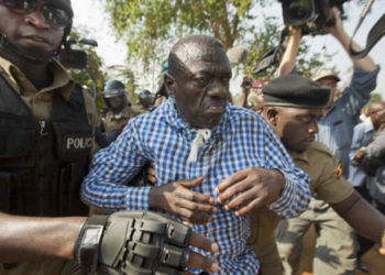 Dr Besigye being arrested by police a few years ago