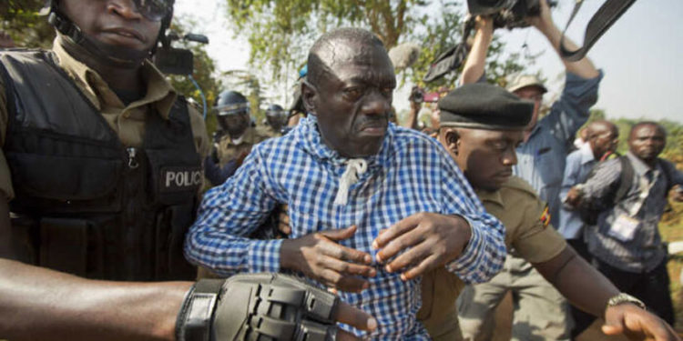 Dr Besigye being arrested by police a few years ago