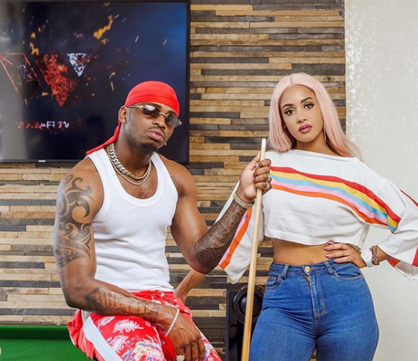 Singer Diamond Platnumz with ex-lover Tanasha Donna