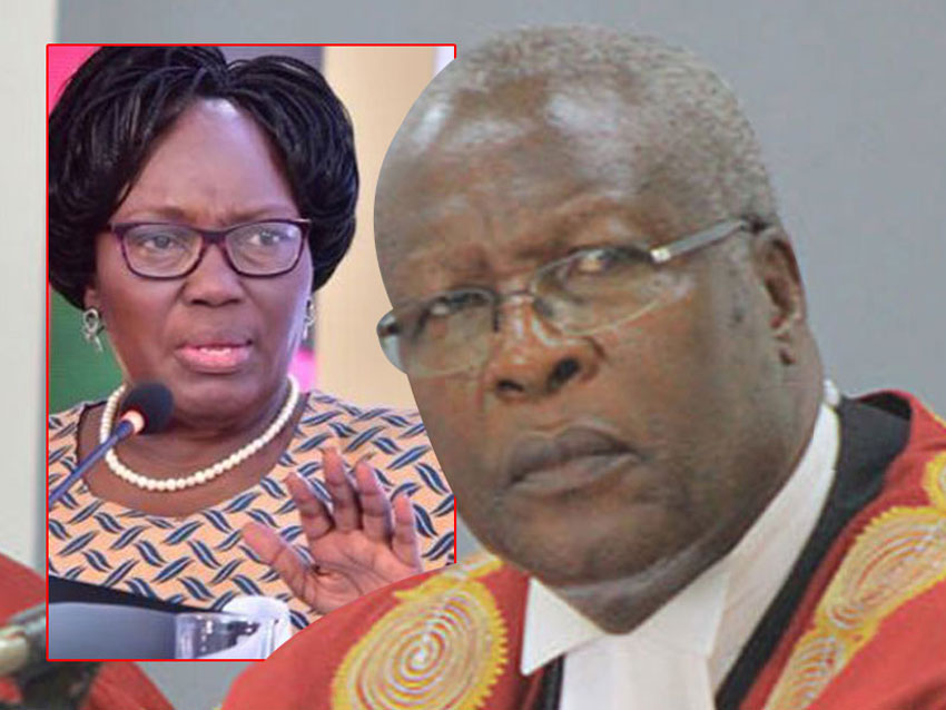 Speaker Rebecca Kadaga and Chief Justice Bart Katureebe