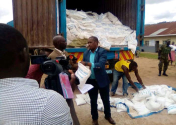 MP Gerald Karuhanga donates food relief to people of Ntungamo