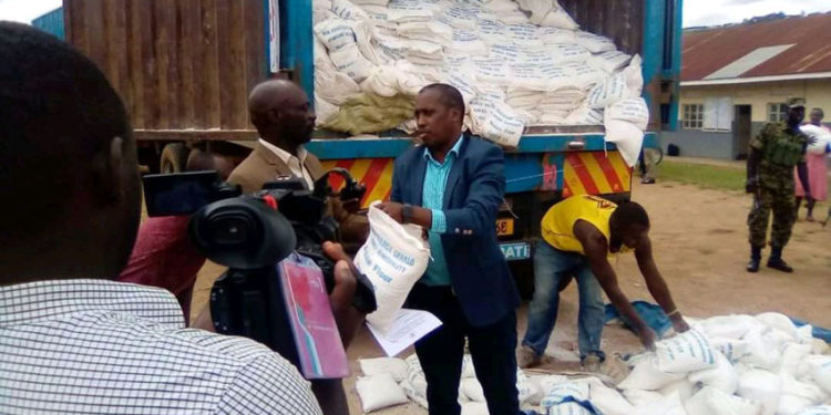 MP Gerald Karuhanga donates food relief to people of Ntungamo