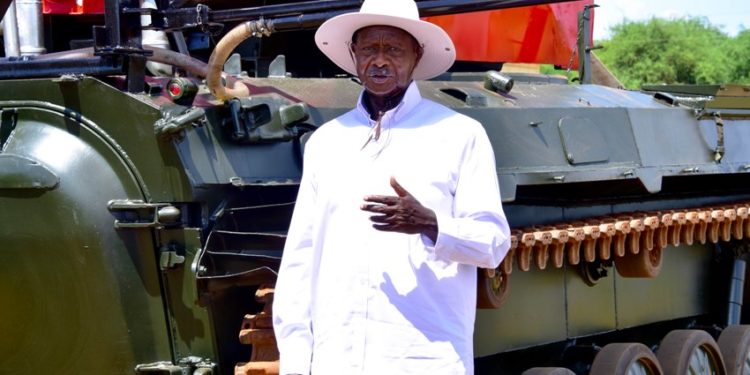President unveils Uganda’s first prototype firefighting, pest control tanker