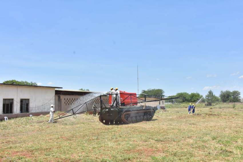 President unveils Uganda’s first prototype firefighting, pest control tanker1