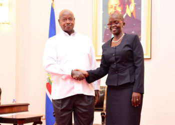 President Museveni with Justice Abodo