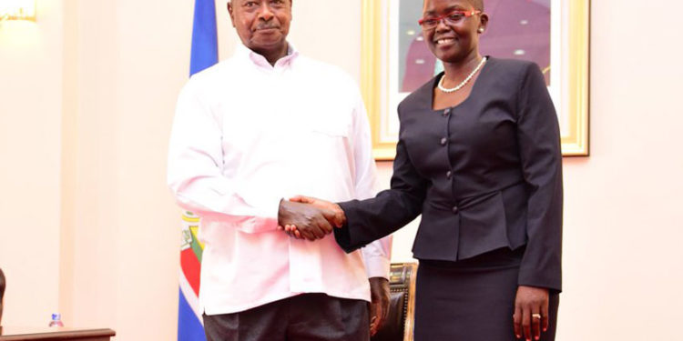 President Museveni with Justice Abodo