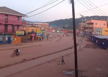 Kabale town at 7pm on Wednesday