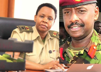 Lt Col Edith Nakalema and Gen Muhoozi Kainerugaba