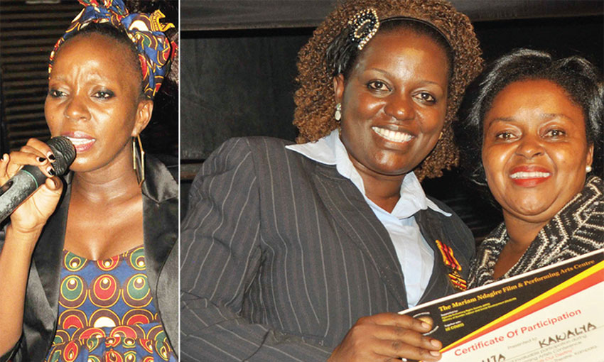 Artistes Fiina Mugerwa, Mariam Ndagire and Joanita Kawalya