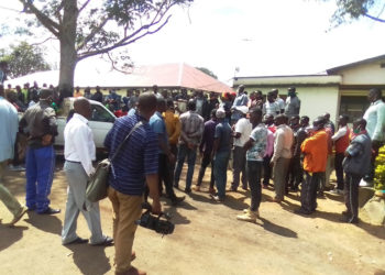 Boda boda riders at the Kabale district headquarters