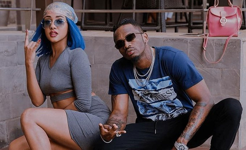 Tanasha Donna with ex-lover Diamond Platnumz