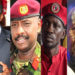 L-R: Katikkiro Charles Peter Mayiga, Gen Muhoozi Kainerugaba, Bobi Wine and President Yoweri Museveni