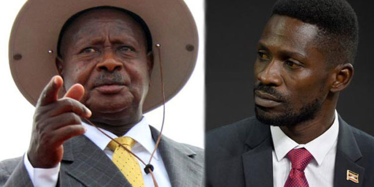 President Yoweri Museveni and Bobi Wine