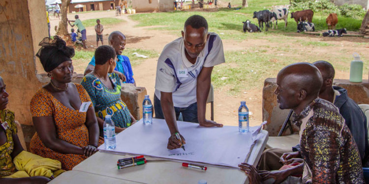 Financial literacy training participants in Rwamwanja Refugee  settlement Photo-Kristina Jervell