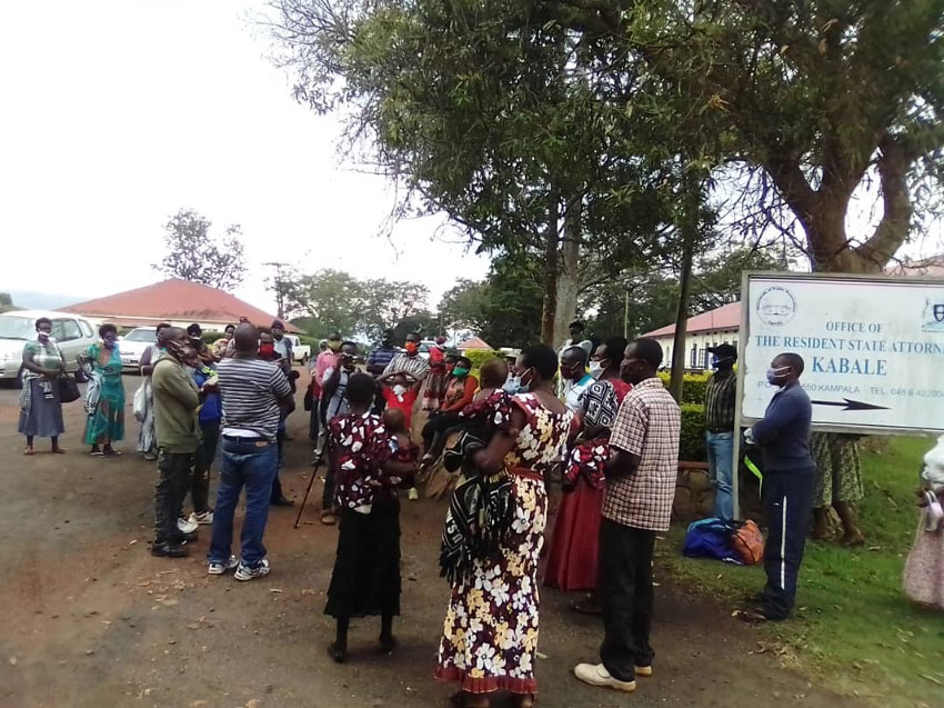 Traders at RDC's office in Kabale