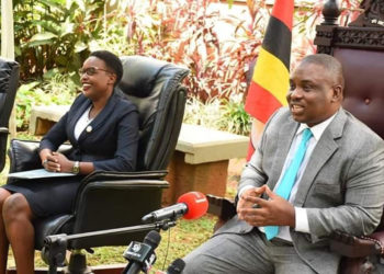 Kampala Lord Mayor Erias Lukwago with his deputy Doreen Nyanjura