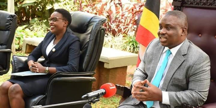Kampala Lord Mayor Erias Lukwago with his deputy Doreen Nyanjura