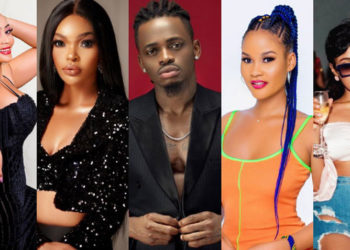 Singer Diamond Platnumz with some of his ex-lovers