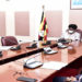 Speaker Kadaga(C) meets representatives of the rural broadcasters