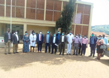 MPs after meeting Kabale Referral Hospital staff