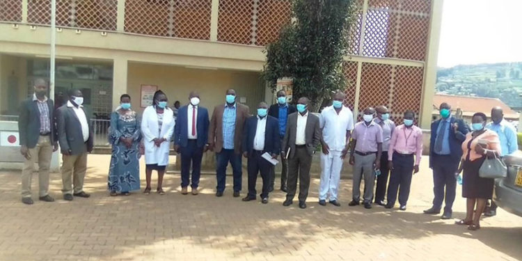 MPs after meeting Kabale Referral Hospital staff